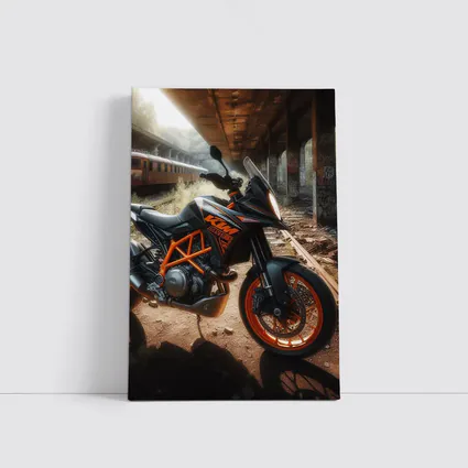 KTM Duke Motorcycle Abandoned Urban Setting