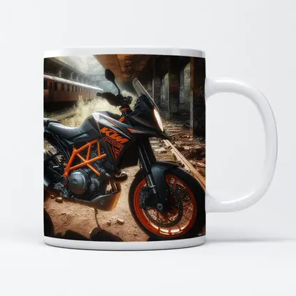 KTM Duke Motorcycle Abandoned Urban Setting