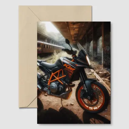 KTM Duke Motorcycle Abandoned Urban Setting