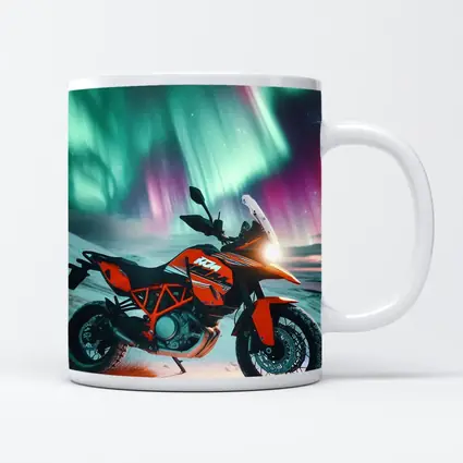 KTM Adventure Motorcycle Northern Lights Winter