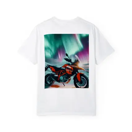 KTM Adventure Motorcycle Northern Lights Winter