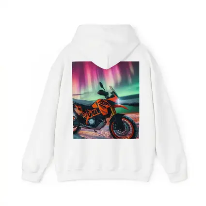 KTM Adventure Motorcycle Northern Lights Winter