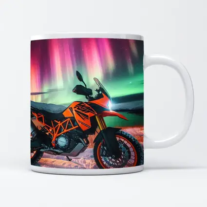 KTM Adventure Motorcycle Northern Lights Winter