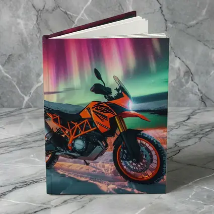 KTM Adventure Motorcycle Northern Lights Winter