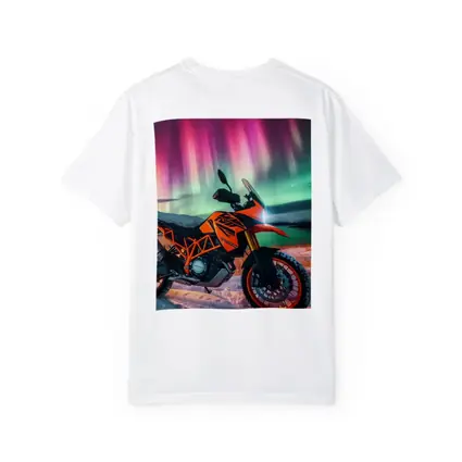 KTM Adventure Motorcycle Northern Lights Winter