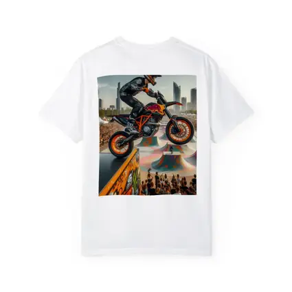KTM Supermoto Rider Jump Urban Skatepark Crowd