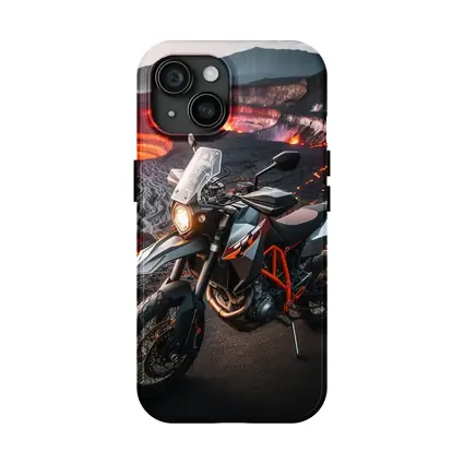 KTM Adventure Motorcycle Volcanic Lava Landscape