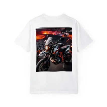 KTM Adventure Motorcycle Volcanic Lava Landscape