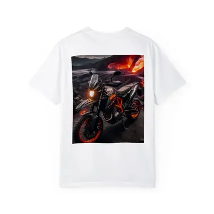 KTM Adventure Motorcycle Volcanic Lava Landscape