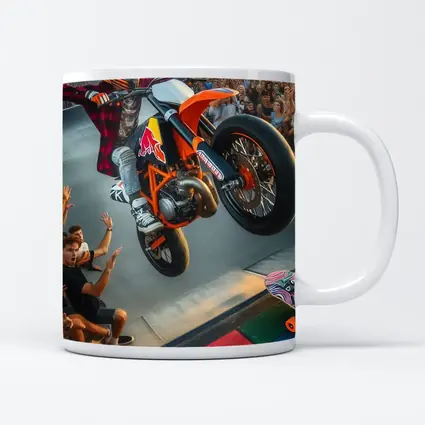 KTM Dirt Bike Stunt Skatepark Crowd