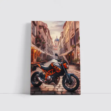 KTM Duke Motorcycle Old Town Street