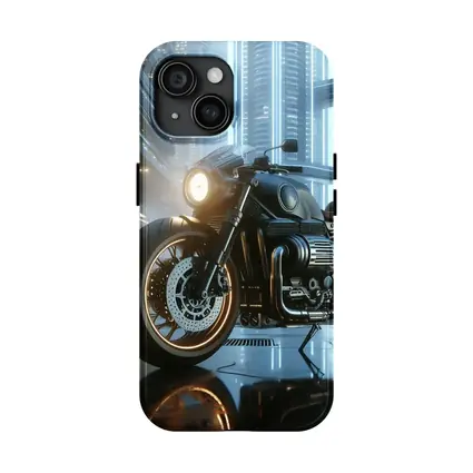 Dark Cruiser Motorcycle Futuristic City Night