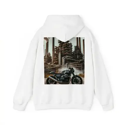 Cafe Racer Motorcycle Industrial Refinery Dark Art