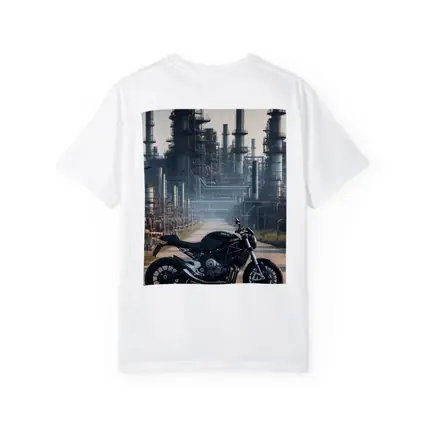 Black Naked Bike Industrial Refinery Background