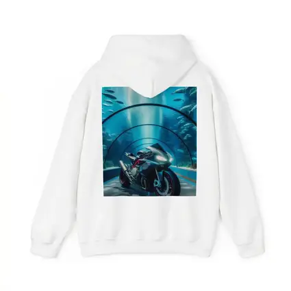 Sport Bike Inside Underwater Aquarium Tunnel