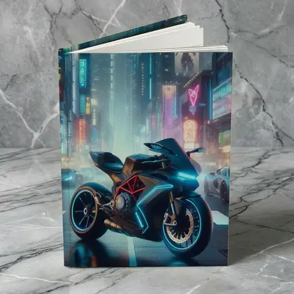 Futuristic Sport Bike Neon Cyberpunk City