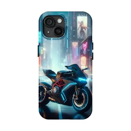 Futuristic Sport Bike Neon Cyberpunk City