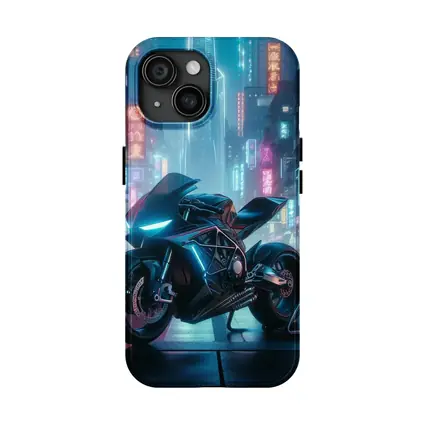 Futuristic Sport Bike Cyberpunk Neon City