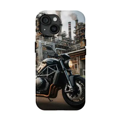 Ducati Monster Dark Naked Bike Industrial Background