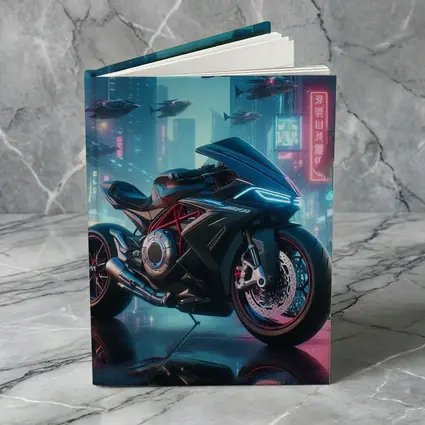 Futuristic Sport Bike Cyberpunk City Night