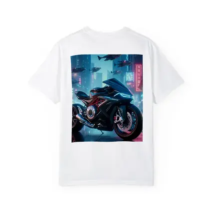 Futuristic Sport Bike Cyberpunk City Night