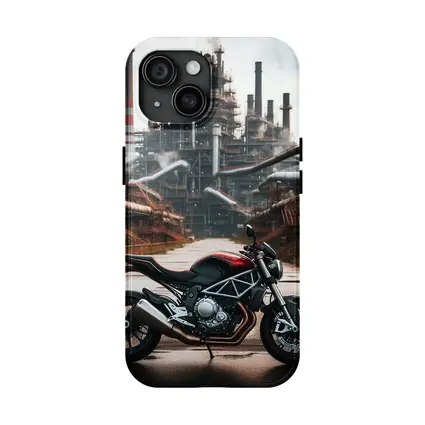 Red Ducati Monster Industrial Factory Background