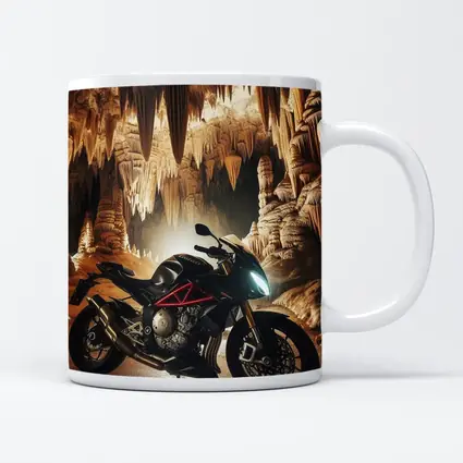 Triumph Streetfighter Motorcycle Inside Dramatic Cave