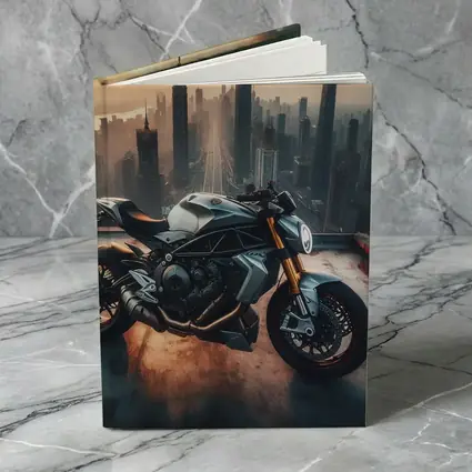 Naked Streetfighter Motorcycle City Skyline Sunset