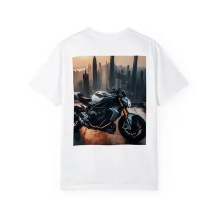 Naked Streetfighter Motorcycle City Skyline Sunset