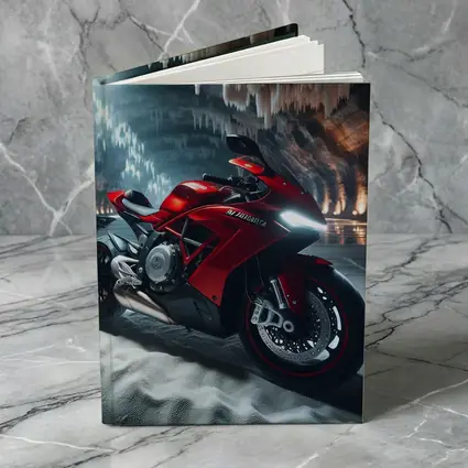 Red MV Agusta Superbike Inside Ice Cave