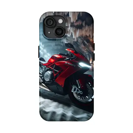 Red MV Agusta Superbike Inside Ice Cave