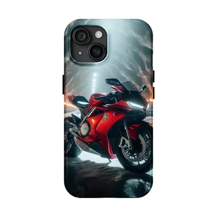 Red MV Agusta Superbike in Dramatic Cave