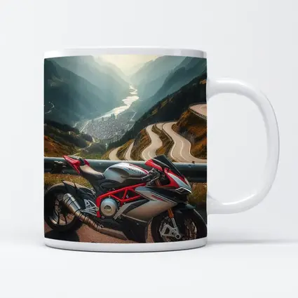 Sport Bike Superbike Mountain Road Alpine View
