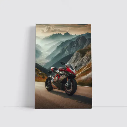 Ducati Superbike On Mountain Road Pass