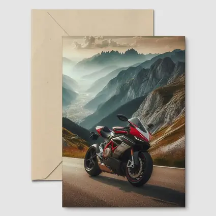Ducati Superbike On Mountain Road Pass