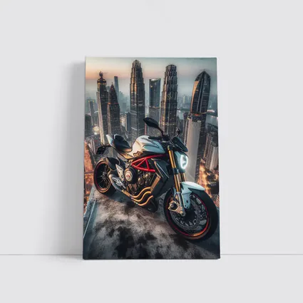 MV Agusta Naked Bike City Skyline Night