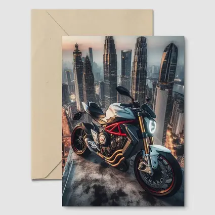 MV Agusta Naked Bike City Skyline Night
