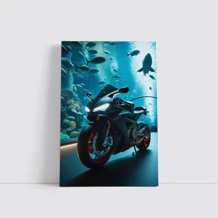 Sport Bike Superbike Inside Aquarium Tunnel