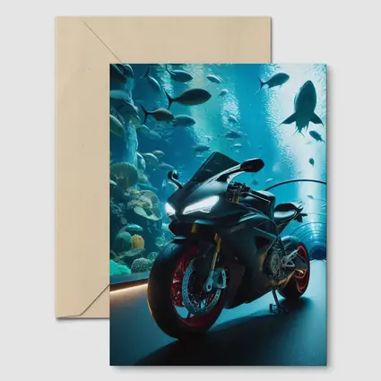 Sport Bike Superbike Inside Aquarium Tunnel