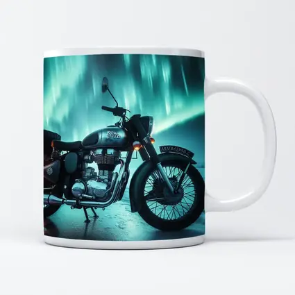 Royal Enfield Classic Under Northern Lights