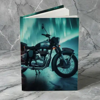 Royal Enfield Classic Under Northern Lights