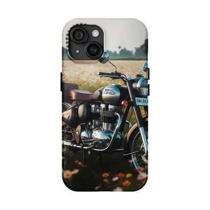 Royal Enfield Classic Motorcycle Wildflower Field