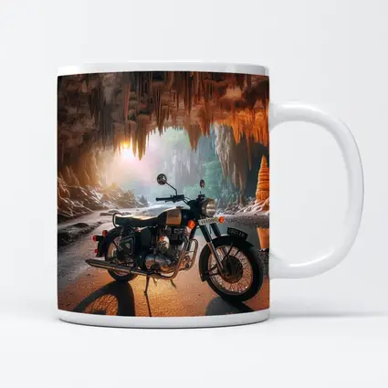 Royal Enfield Classic Inside Cave Setting