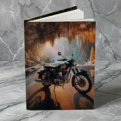 Royal Enfield Classic Inside Cave Setting