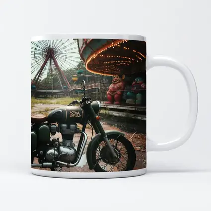 Royal Enfield Motorcycle Abandoned Amusement Park