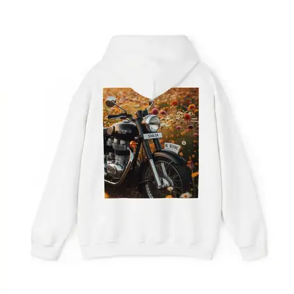 Royal Enfield Classic Motorcycle Wildflower Field
