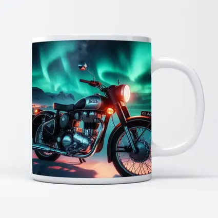 Royal Enfield Classic Under Northern Lights