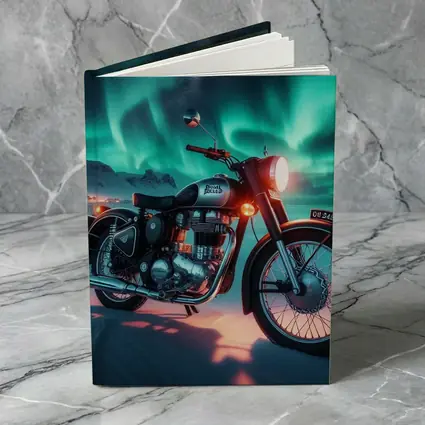 Royal Enfield Classic Under Northern Lights