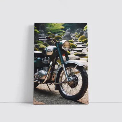 Royal Enfield Classic Motorcycle Japanese Garden