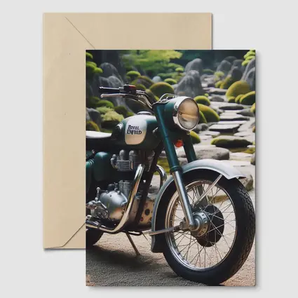 Royal Enfield Classic Motorcycle Japanese Garden